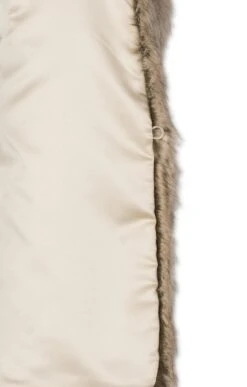 Faux Fur Gilet -Denim Dreams Store TE22202TRUFFLE 2