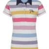 Ladies Lazy Jacks Stripe Polo Shirt -Denim Dreams Store TN01478PASTEL