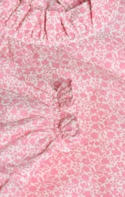 Ladies Ruffle T Shirt<br>Made With Liberty Fabric 19 Ladies Ruffle T Shirt<br>Made With Liberty Fabric -Denim Dreams Store TN07508CARNATIONLSTEMS 2