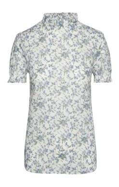 Ladies Ruffle T Shirt<br>Made With Liberty Fabric 24 Ladies Ruffle T Shirt<br>Made With Liberty Fabric -Denim Dreams Store TN07508SECRETLAVENDER 1