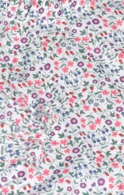 Ladies Ruffle T Shirt<br>Made With Liberty Fabric 28 Ladies Ruffle T Shirt<br>Made With Liberty Fabric -Denim Dreams Store TN07508STRAWBERRYVINE 1