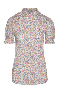 Ladies Ruffle T Shirt<br>Made With Liberty Fabric 30 Ladies Ruffle T Shirt<br>Made With Liberty Fabric -Denim Dreams Store TN07508SWEETMEADOW 2