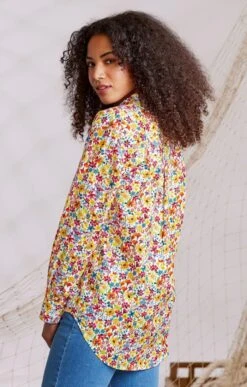 Ladies Oversize Shirt<br>Made With Liberty Fabric -Denim Dreams Store TN07516SUMMEROASIS 1