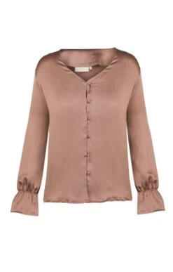 Ladies V Neck Button Blouse