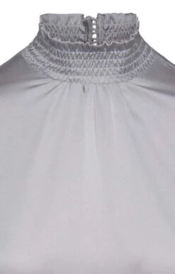 Ladies Shirred Collar Blouse -Denim Dreams Store TN11019SILVER 2