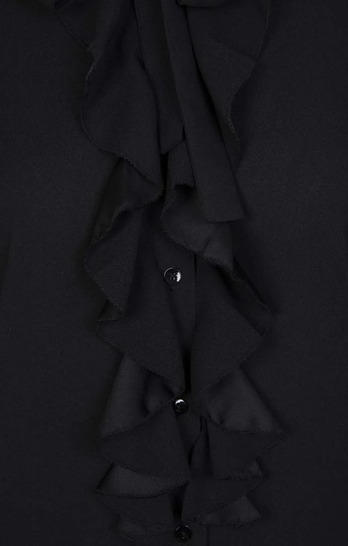 Ladies Crimped Frill Front Blouse 5 Ladies Crimped Frill Front Blouse - Image 3