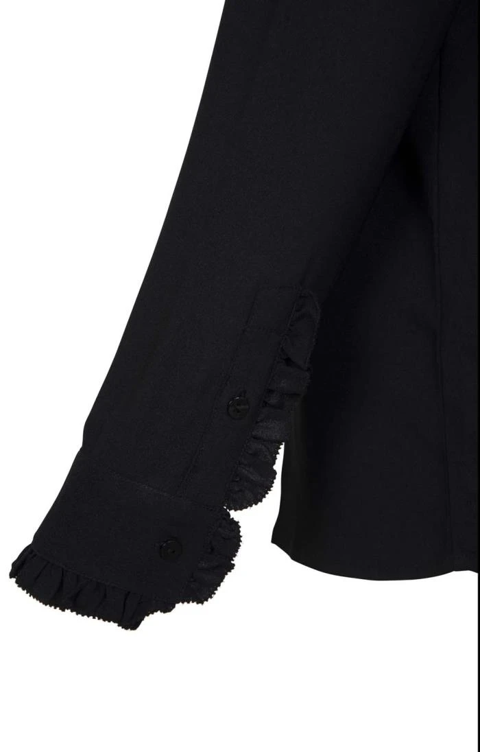 Ladies Crimped Frill Front Blouse 6 Ladies Crimped Frill Front Blouse - Image 4