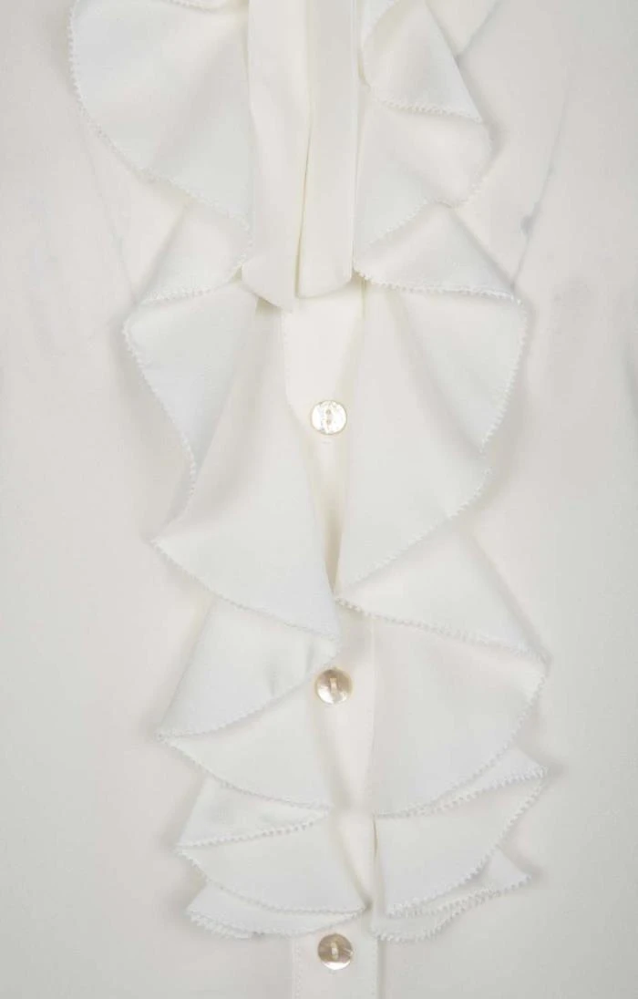 Ladies Crimped Frill Front Blouse 10 Ladies Crimped Frill Front Blouse - Image 8