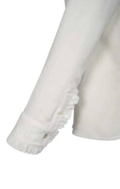 Ladies Crimped Frill Front Blouse 30 Ladies Crimped Frill Front Blouse -Denim Dreams Store TN11021CREAM 3