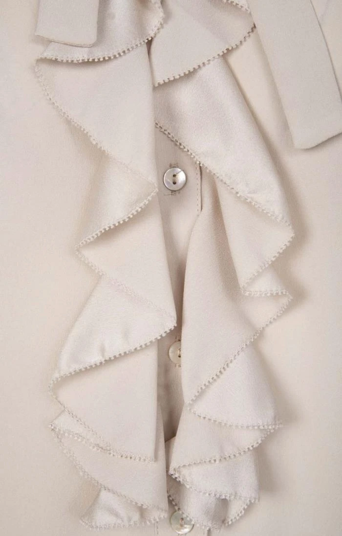 Ladies Crimped Frill Front Blouse 17 Ladies Crimped Frill Front Blouse - Image 15