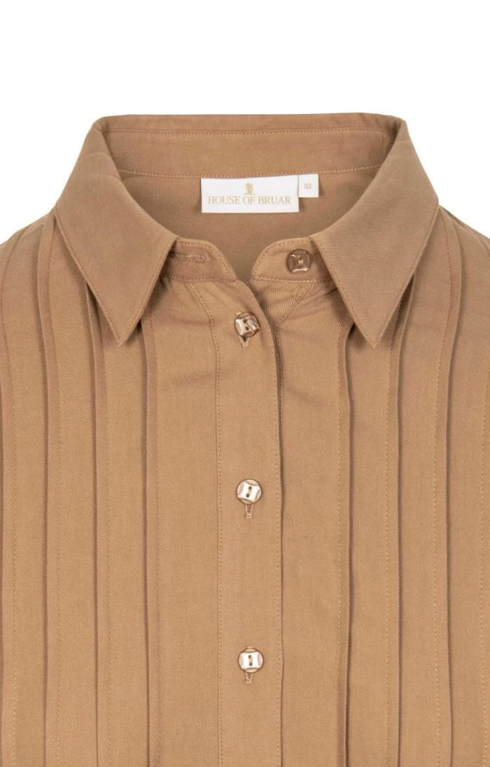 Ladies Pleated Front Pure Cotton Blouse 5 Ladies Pleated Front Pure Cotton Blouse - Image 3