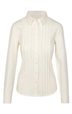 Ladies Pleated Front Pure Cotton Blouse 19 Ladies Pleated Front Pure Cotton Blouse -Denim Dreams Store TN11025CREAM 1