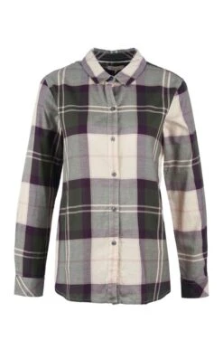 Ladies Barbour Moorland Shirt -Denim Dreams Store TN20260OLIVEBLACKCHERRY 2
