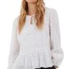 Ladies Barbour Cherbury Top White -Denim Dreams Store TN22298WHITE