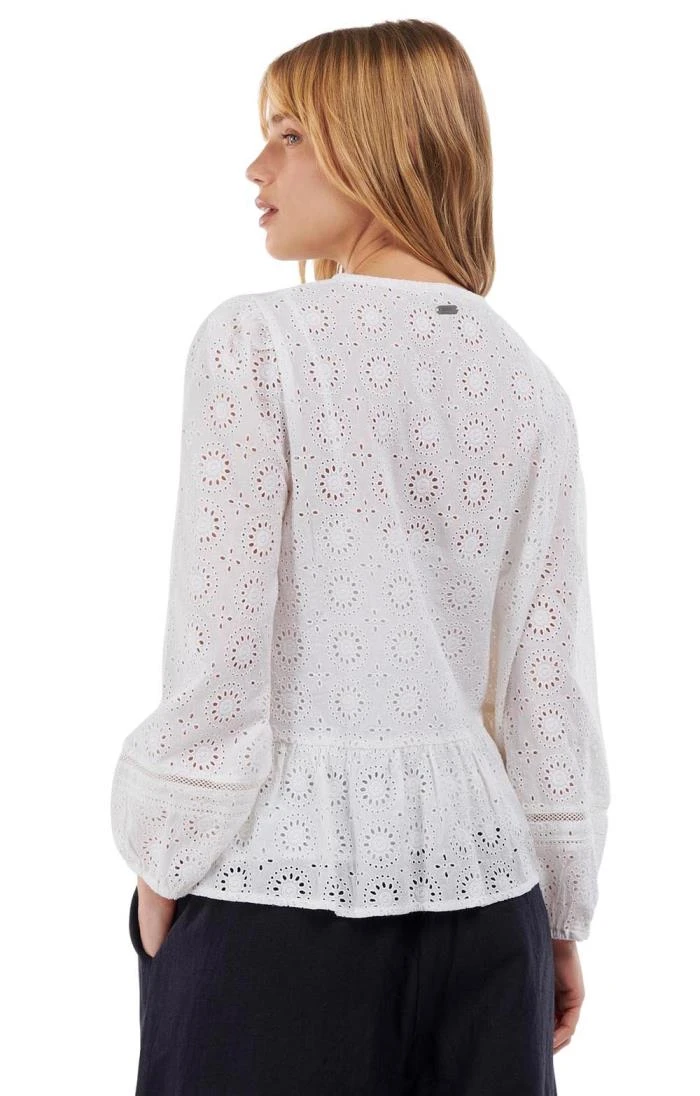 Ladies Barbour Cherbury Top White 4 Ladies Barbour Cherbury Top White - Image 2