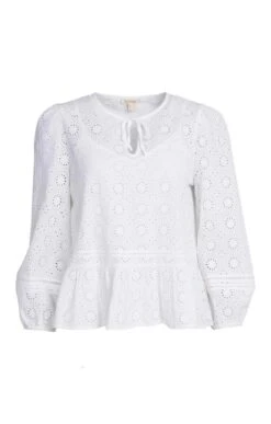 Ladies Barbour Cherbury Top White 9 Ladies Barbour Cherbury Top White -Denim Dreams Store TN22298WHITE 3