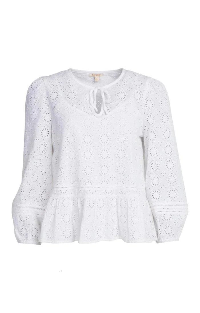 Ladies Barbour Cherbury Top White 6 Ladies Barbour Cherbury Top White - Image 4