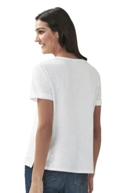 Ladies Crew Clothing Slub T-Shirt 18 Ladies Crew Clothing Slub T-Shirt -Denim Dreams Store TN23130WHITE 1