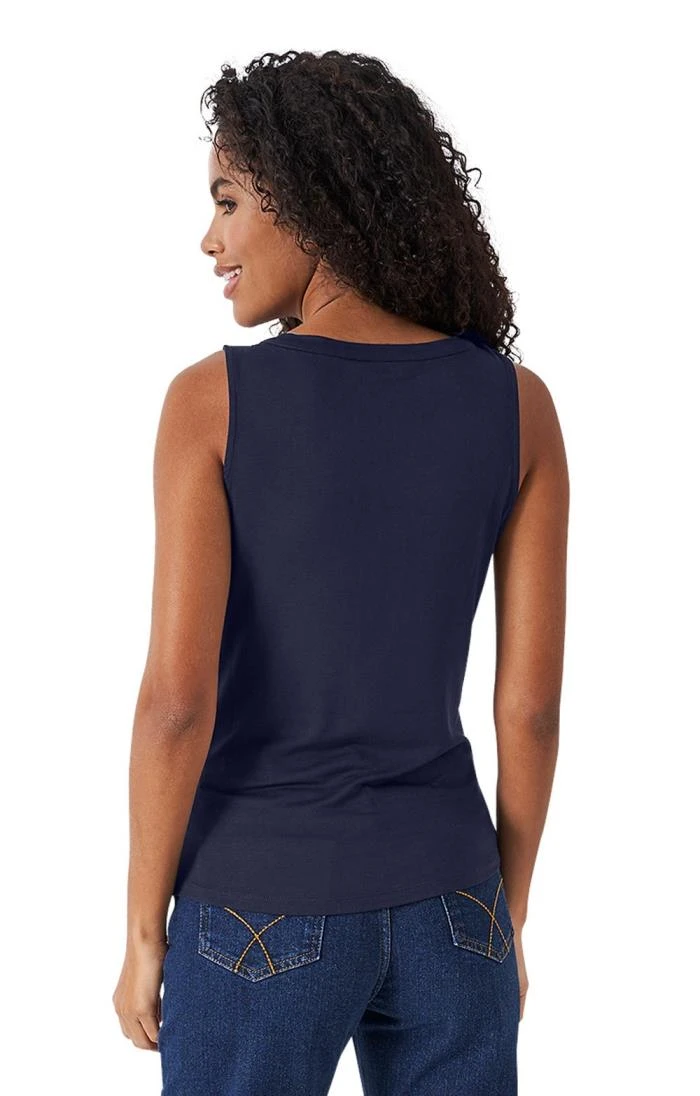 Ladies Crew Clothing Henley Vest Top 4 Ladies Crew Clothing Henley Vest Top - Image 2