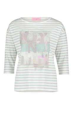 Ladies Betty Barclay Graphic Striped T-Shirt