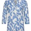 Ladies Eterna Two Colour Print Overshirt