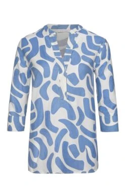 Ladies Eterna Two Colour Print Overshirt