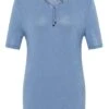 Ladies Short Sleeved Tie Neck Long T-Shirt -Denim Dreams Store TN23410BLUE