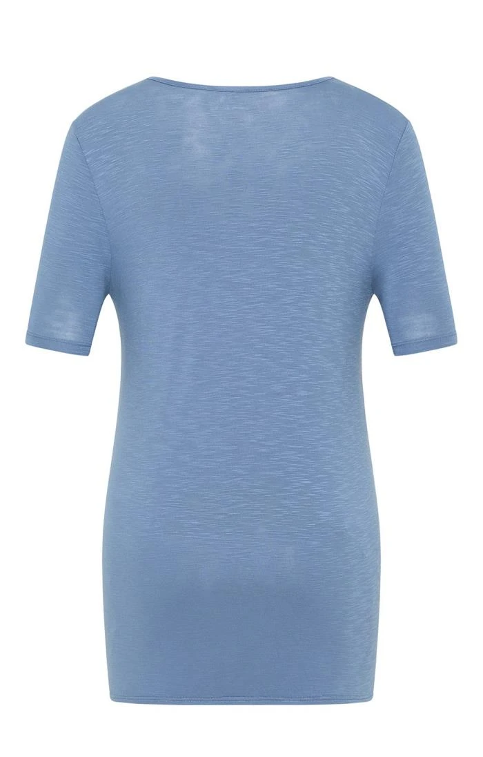 Ladies Short Sleeved Tie Neck Long T-Shirt 4 Ladies Short Sleeved Tie Neck Long T-Shirt - Image 2