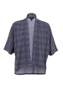 Ladies Marble Print Edge To Edge Oversized Kimono 7 Ladies Marble Print Edge To Edge Oversized Kimono -Denim Dreams Store TN23583NAVYWHITE 2