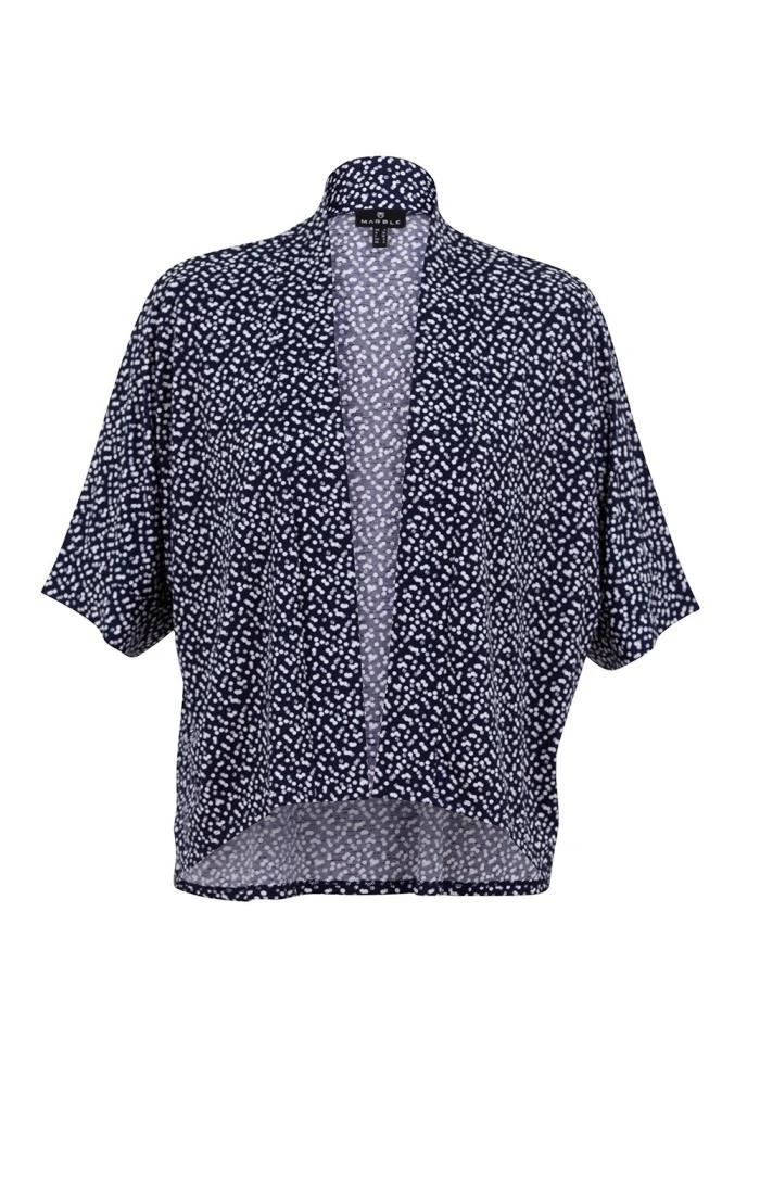 Ladies Marble Print Edge To Edge Oversized Kimono 5 Ladies Marble Print Edge To Edge Oversized Kimono - Image 3