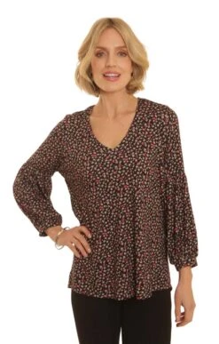 Ladies Pomodoro Ditsy Top