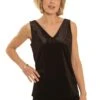 Ladies Pomodoro Velvet Vest 1 Ladies Pomodoro Velvet Vest -Denim Dreams Store TN23709BLACK