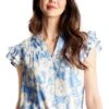 Ladies Joules Lorena Shirt 2 Ladies Joules Lorena Shirt -Denim Dreams Store TN23808BLUEFLORAL