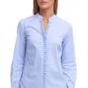 Ladies Luxor Frill Front Blouse -Denim Dreams Store TN23971LTBLUE