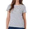 Ladies Crew Clothing Breton T-Shirt -Denim Dreams Store TN84128WHITENAVY