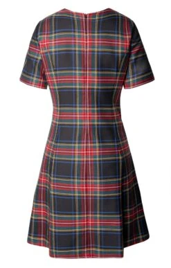 Ladies Plaid Swing Dress -Denim Dreams Store TQ00260BLACKSTEWART 2