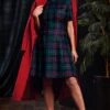 Ladies Plaid Swing Dress 1 Ladies Plaid Swing Dress -Denim Dreams Store TQ00260CAMBELLOFCAWDOR