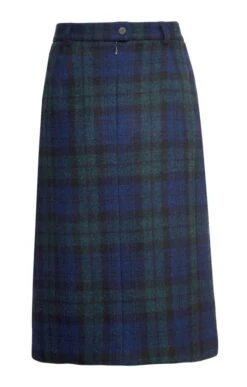 Ladies Harris Tweed Invert Skirt -Denim Dreams Store TQ02014BLACKWATCH 3