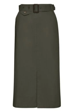 Ladies Chino Long Skirt -Denim Dreams Store TQ11012OLIVE 1