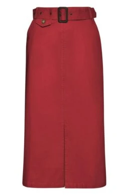 Ladies Chino Long Skirt -Denim Dreams Store TQ11012RED 1