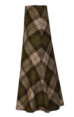 Harris Tweed Bias Skirt -Denim Dreams Store TQ11015CHESTNUTTTN 2