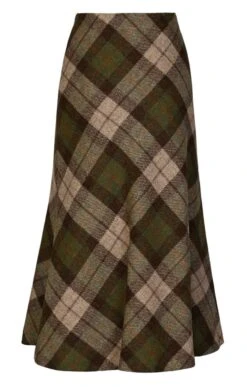 Harris Tweed Bias Skirt -Denim Dreams Store TQ11015CHESTNUTTTN 3