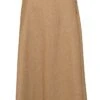 Ladies Button Swing Skirt -Denim Dreams Store TQ11102WHEAT