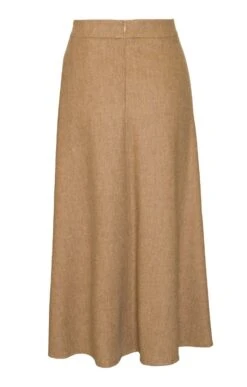 Ladies Button Swing Skirt -Denim Dreams Store TQ11102WHEAT 2