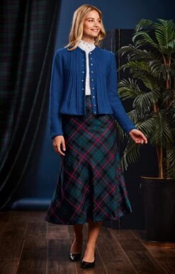 Ladies Plaid Bias Skirt