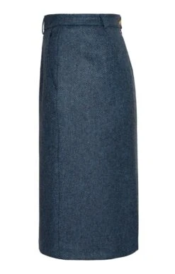 Ladies Classic Tweed Skirt 12 Ladies Classic Tweed Skirt -Denim Dreams Store TQ11275MDNGTBLUEHB 2