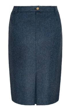 Ladies Classic Tweed Skirt 13 Ladies Classic Tweed Skirt -Denim Dreams Store TQ11275MDNGTBLUEHB 3