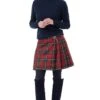 Ladies Plaid Short Kilt -Denim Dreams Store TQ11280MUTEDRED