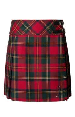 Ladies Plaid Short Kilt -Denim Dreams Store TQ11280MUTEDRED 1