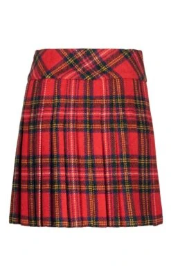 Ladies Harris Tweed 18 Inch Kilt -Denim Dreams Store TQ11316REDSTEWART 2